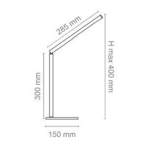 visuel dimensions lampe de bureau cep pro