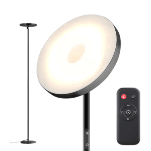 lampadaire led de bureau full moon télécommande